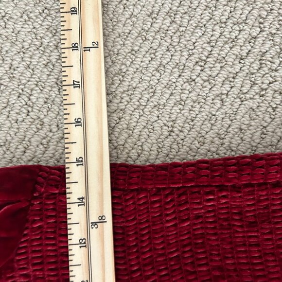 Reformation Dress Albi Velvet Smocked Mini Red/Burgundy Holiday Festive SZ XL - Picture 9 of 10